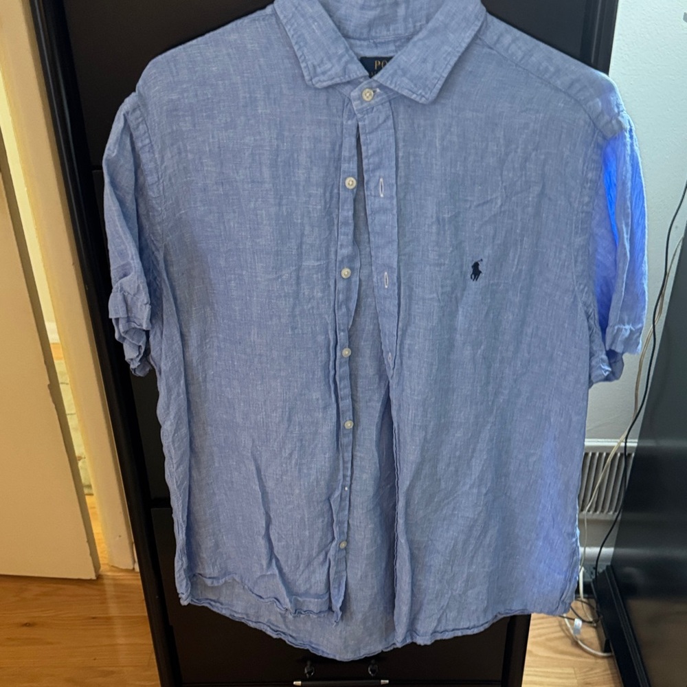 Polo by Ralph Lauren Men's Light Blue Casual Shirt